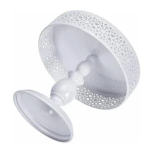 Peohud Paquete de 3 soportes de metal blanco para tartas_3