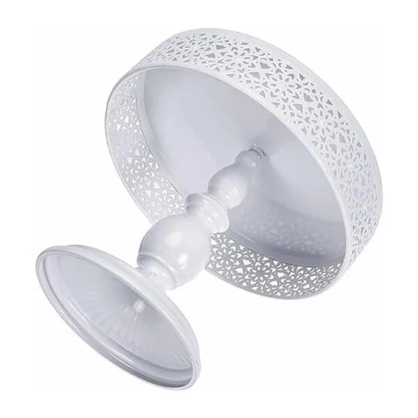 Peohud Paquete de 3 soportes de metal blanco para tartas_3