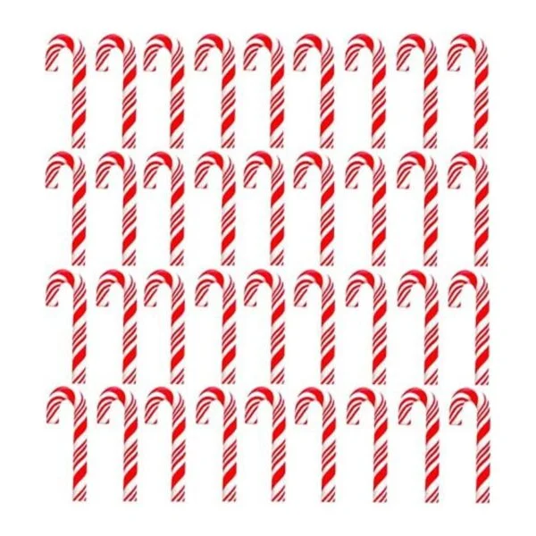 100 bastones de caramelo de arcilla rojo y blanco_1