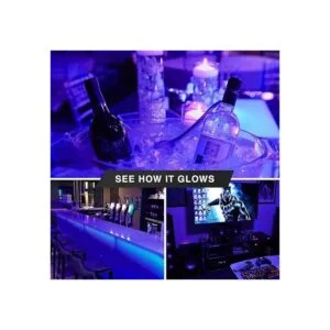 BlueX Paquete de 2 bombillas LED moradas A21 15 W_4