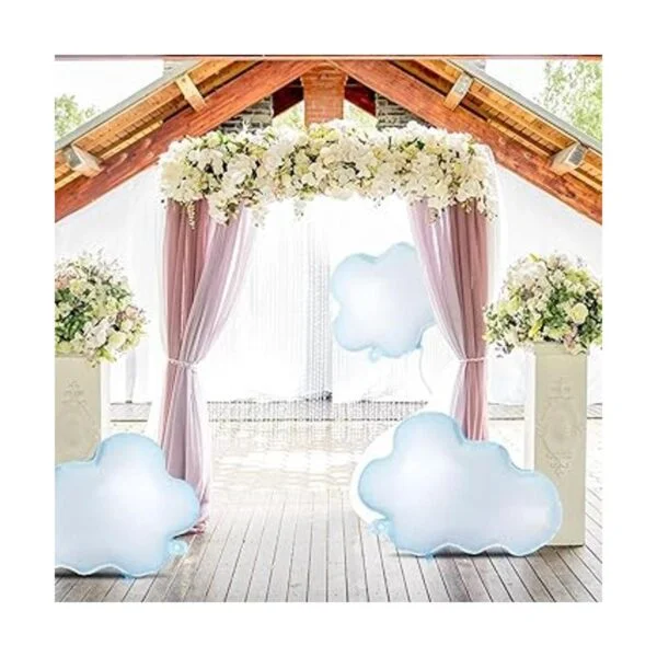 6 globos de papel de aluminio de nube blanca para_5