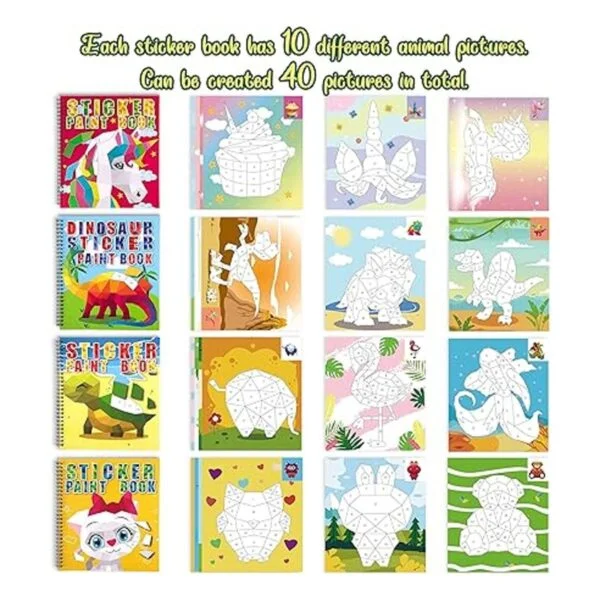 4 libros de pintura para manualidades para niños de 4 a 8
