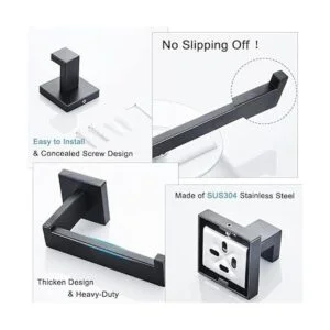 Juego de accesorios de baño de 5 piezas incluye toallero_4