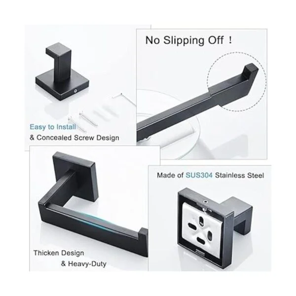 Juego de accesorios de baño de 5 piezas incluye toallero_4