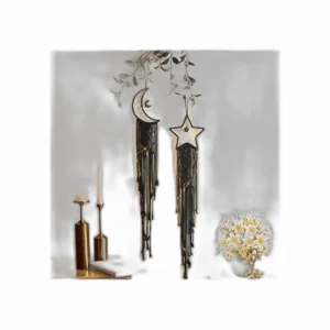 Decoración de atrapasueños con estrella de luna 2 piezas