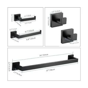 Juego de accesorios de baño de 5 piezas incluye toallero_5