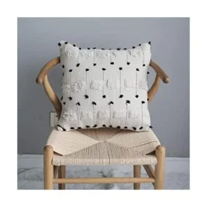 LIGICKY Fundas de almohada bohemias de color negro y beige_1