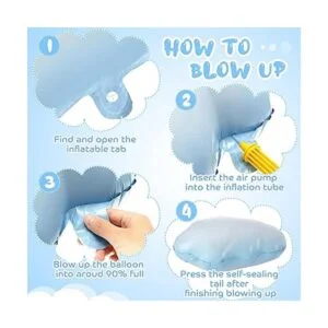 6 globos de papel de aluminio de nube blanca para_3
