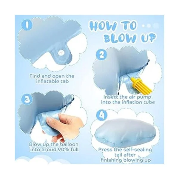 6 globos de papel de aluminio de nube blanca para_3