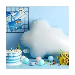 6 globos de papel de aluminio de nube blanca para_4