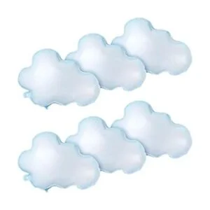 6 globos de papel de aluminio de nube blanca para_1