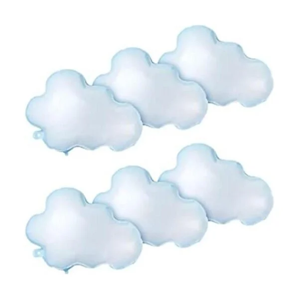 6 globos de papel de aluminio de nube blanca para_1