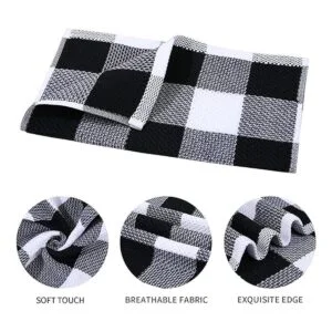 Mordimy Toallas de cocina a cuadros 100 de tejido gofre_2