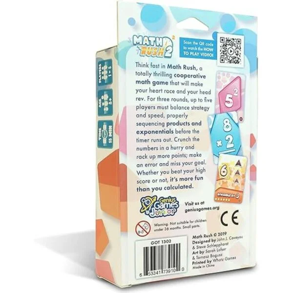 Genius Games Math Rush 2 Multiplication Exponents Un_2