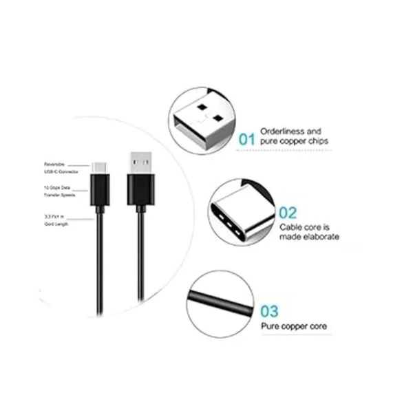 Cable de carga USBC compatible con teclado Logitech MX_4