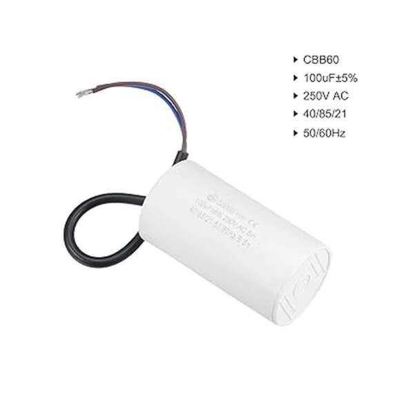 uxcell CBB60 Condensador de funcionamiento 100uF 250V CA_3