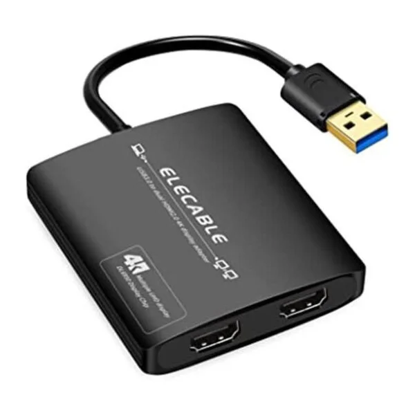 Adaptador USB 3.0 a HDMI dual 4K 4K 60Hz Ultra HD Chip_1