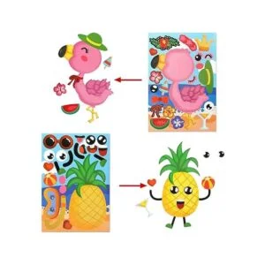 24 hojas de pegatinas para hacer una cara hacen su propia_2