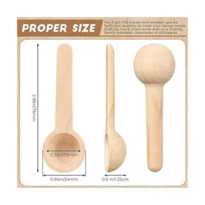Cucharas pequeñas de madera para condimentos de especias y