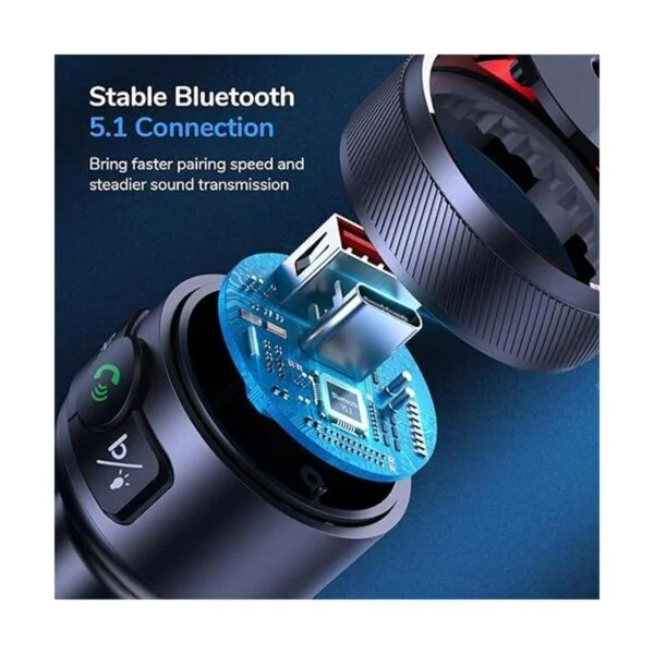 Syncwire Transmisor FM Bluetooth 5.1 para automóvil 38 W_2