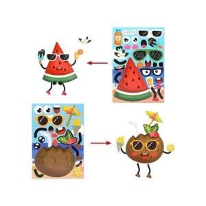 24 hojas de pegatinas para hacer una cara hacen su propia_3