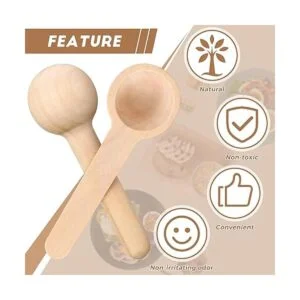 Cucharas pequeñas de madera para condimentos de especias y