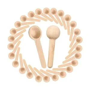 Cucharas pequeñas de madera para condimentos de especias y