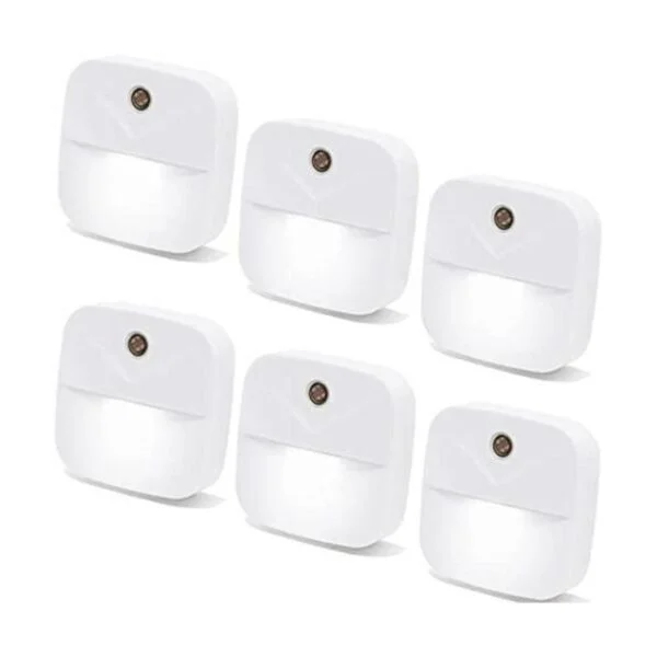 YRWXZYO Paquete de 6 luces nocturnas LED blancas con_1