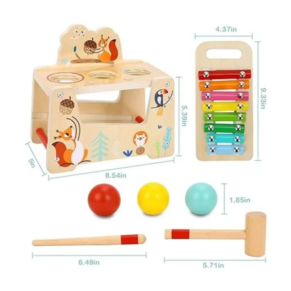 TOOKYLAND Juguetes de madera de banco de libras y grifos_2