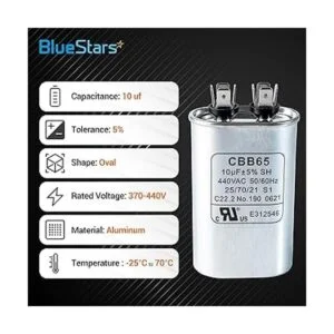 BlueStars 10 uF 5 10 MFD 370440V CBB65 Pieza de_2