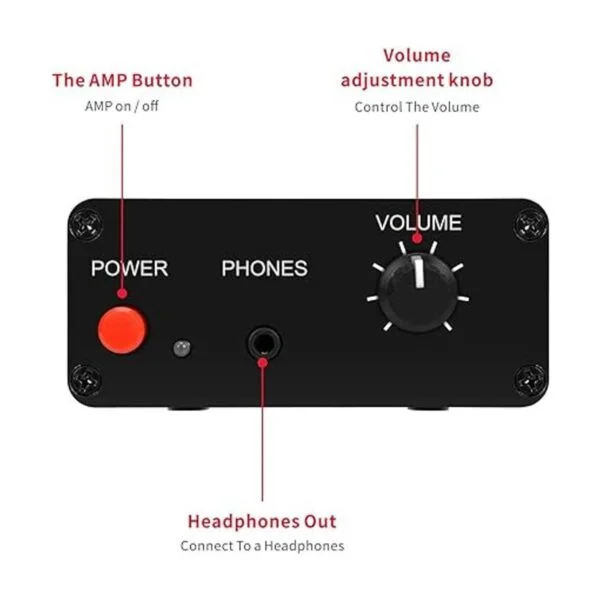 ATNEDCVH Mini preamplificador de audio estéreo pequeño_6