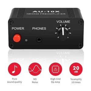 ATNEDCVH Mini preamplificador de audio estéreo pequeño_4