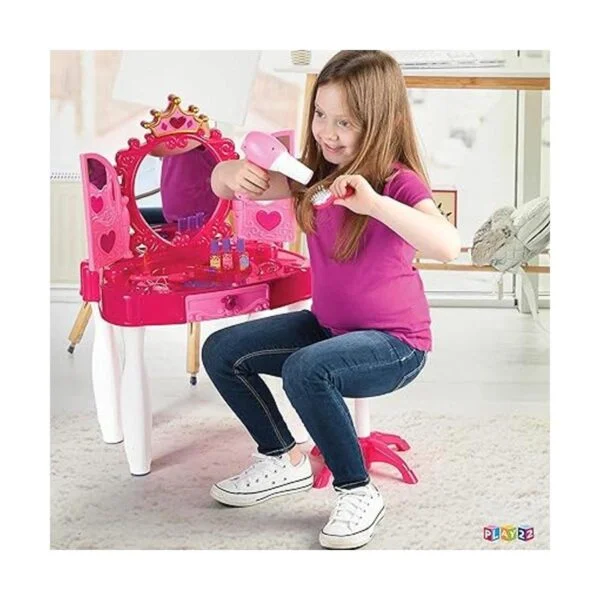 Play22 Juego de tocador para niñas con espejo y taburete_2