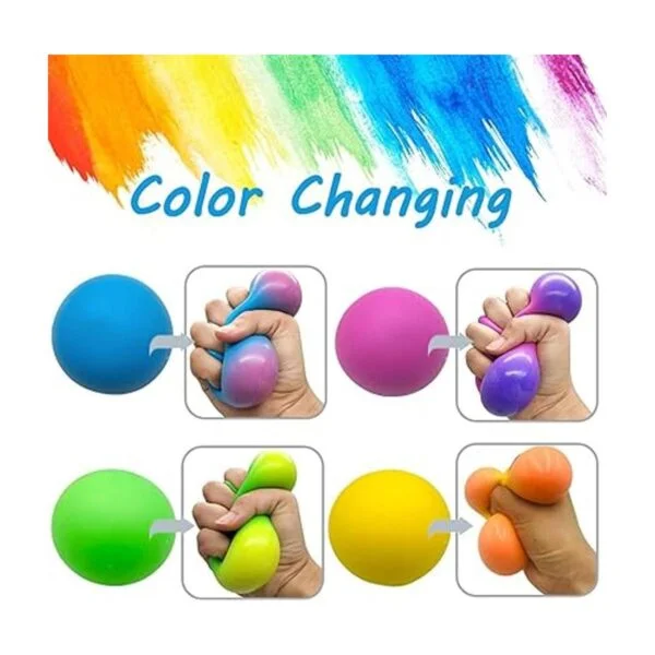 Eutreec Juguetes de bola de estrés que cambian de color_4