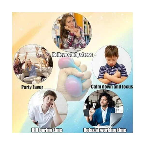 Eutreec Juguetes de bola de estrés que cambian de color_6