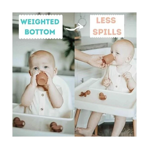 Tooshka Utensilios de silicona para bebés y taza pequeña