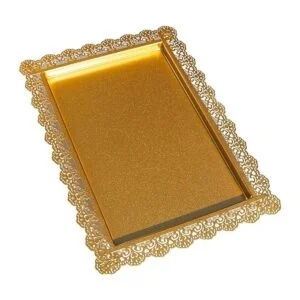 2 bandejas rectangulares de hierro para cupcakes platos