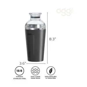OGGI Groove Coctelera aislada al vacío de acero_5