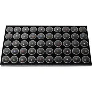Mooca Caja de exhibición de joyería de cristal negro 50
