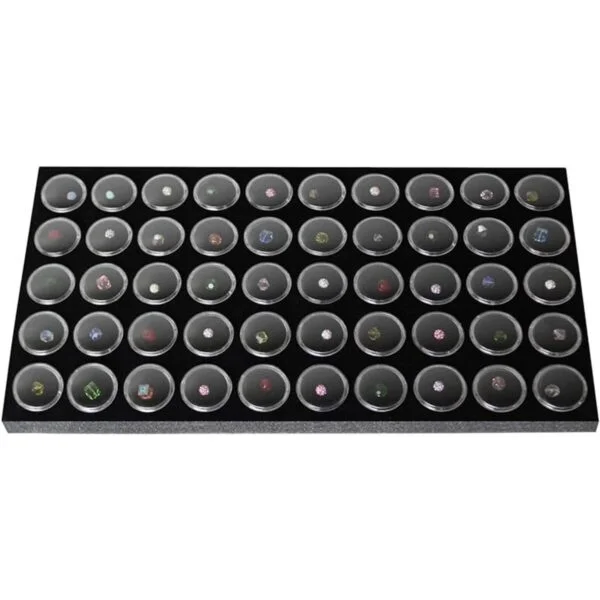 Mooca Caja de exhibición de joyería de cristal negro 50