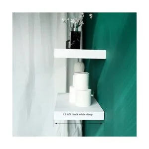 Juego de 2 estantes flotantes blancos de 23.6 pulgadas de_5