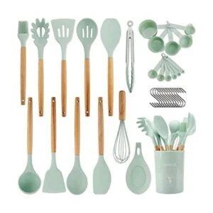 QMVESS Juego de utensilios de cocina de silicona_1