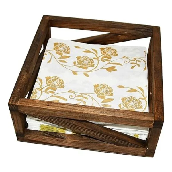 OwlGift Servilletero de madera maciza para mesa de cocina_3