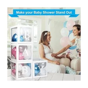 Keencopper Cajas de bebé con letras para baby shower_4