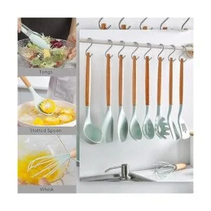 QMVESS Juego de utensilios de cocina de silicona_5