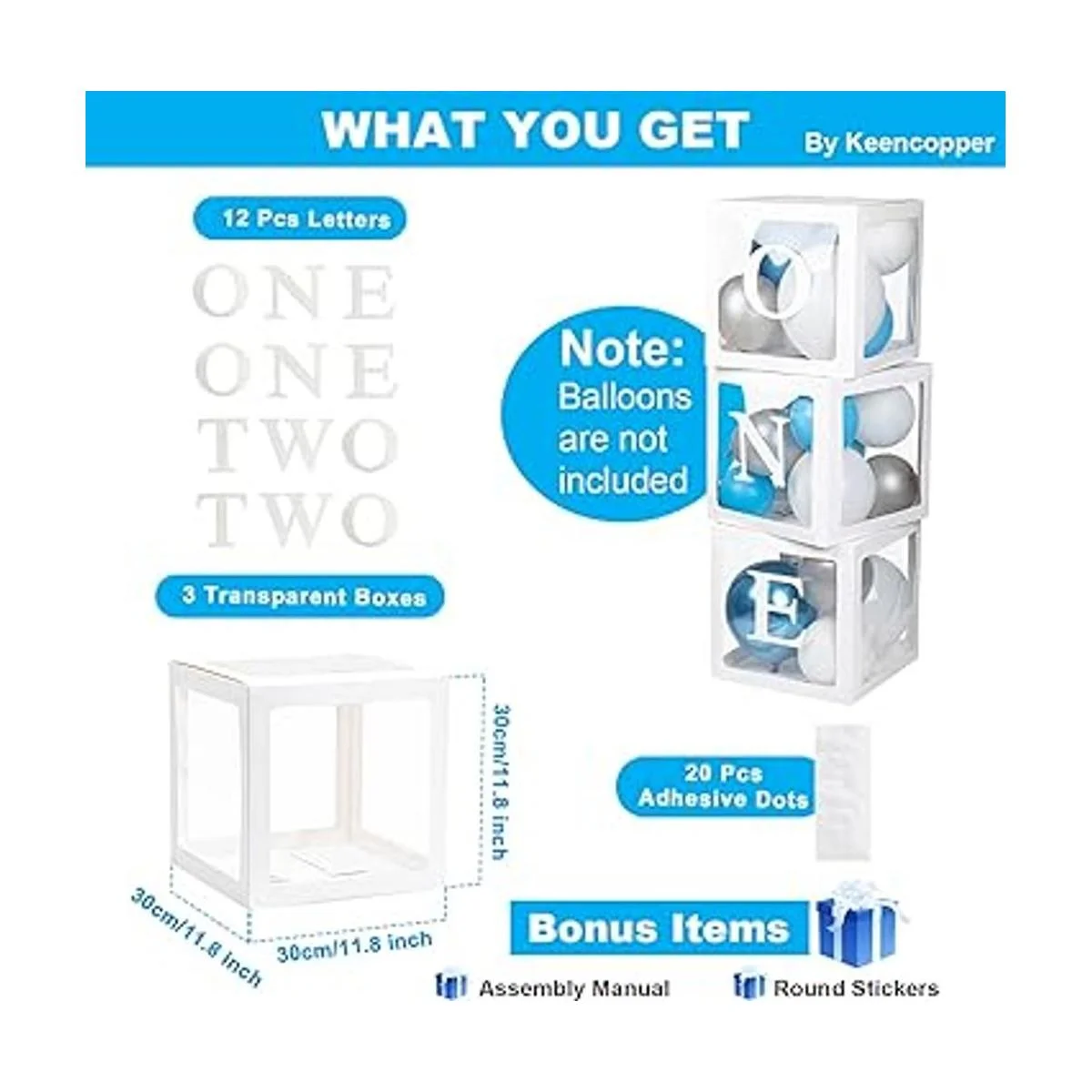 Keencopper Decoraciones de primer cumpleaños para niños o_2