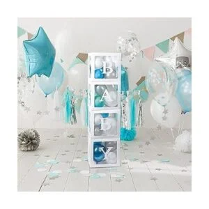 Keencopper Cajas de bebé con letras para baby shower_6