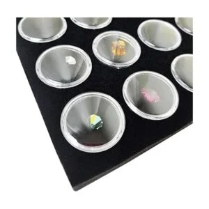 Mooca Caja de exhibición de joyería de cristal negro 50