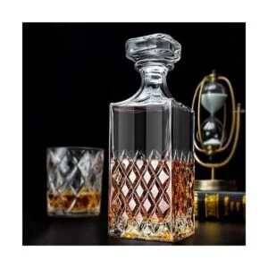 Lighten Life Decantador de whisky decantador de cristal