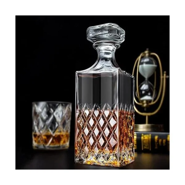 Lighten Life Decantador de whisky decantador de cristal